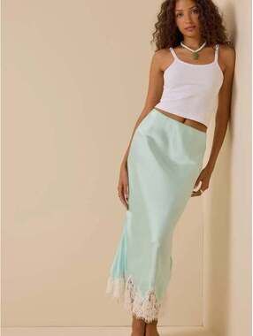 Altar'd State Haven Satin Maxi Skirt Size Medium NWT